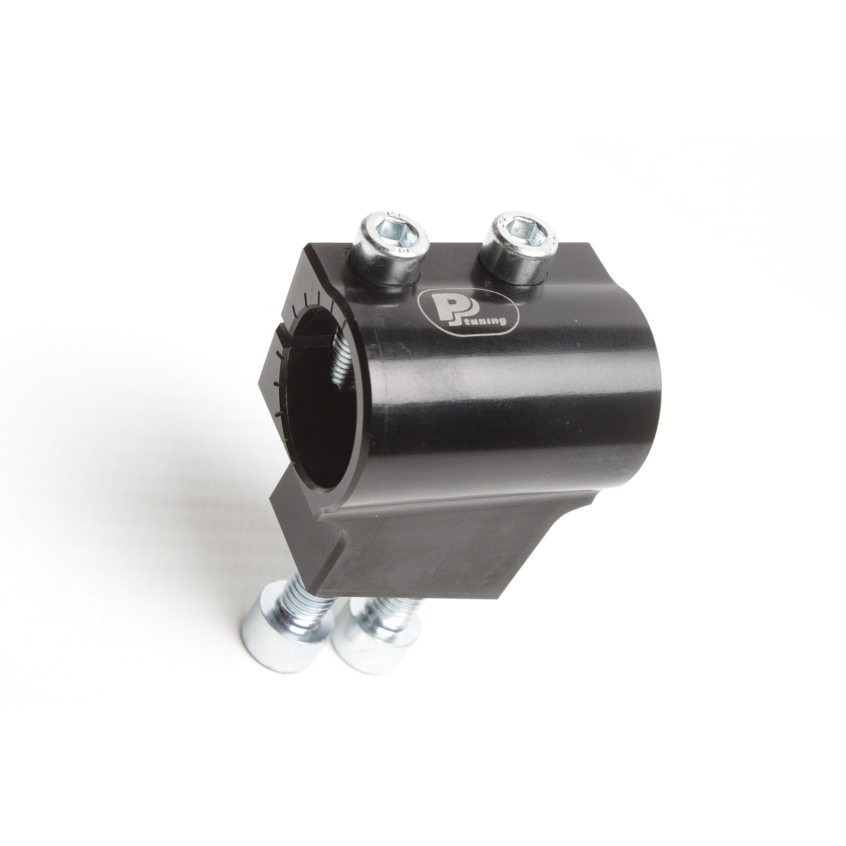 PP Tuning Clip-Ons Handlebars 41mm Type Verhoogd 28mm Verstelbaar Zwart Geanodiseerd
