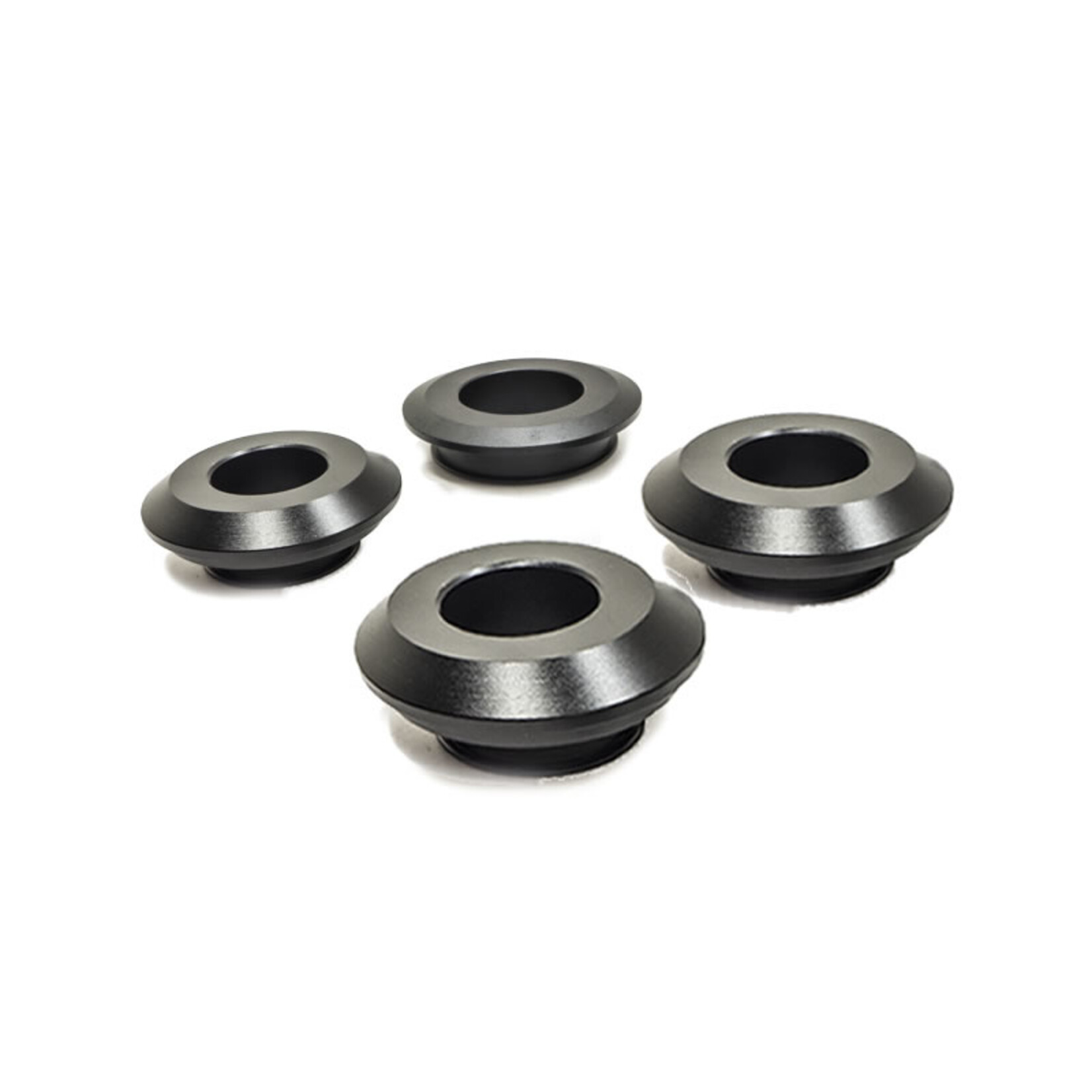 Accessori Italy CNC Wielbuskit (voor en achter) Zwart Yamaha YZF R1 06-14, 4pcs