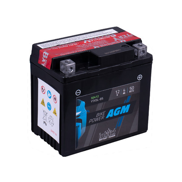 INTACT Bike-Power 50412 / YTX5L-BS 12V 4Ah AGM - ACCU-24