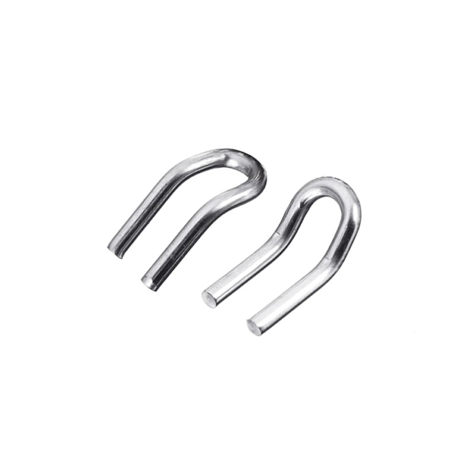 Accessori Italy Uitlaatveer Haken Bevestiging 2 Stuks RVS, Grootte 23mm * 12mm
