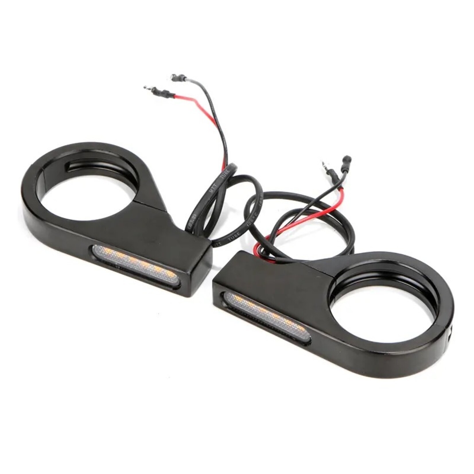 Accessori Italy Voorvork verlichting 2 Stuks Universele Voor 39 Mm-41 Mm Motorfiets Vork Buizen Led Richtingaanwijzer 12V Waterdichte indicator Lamp
