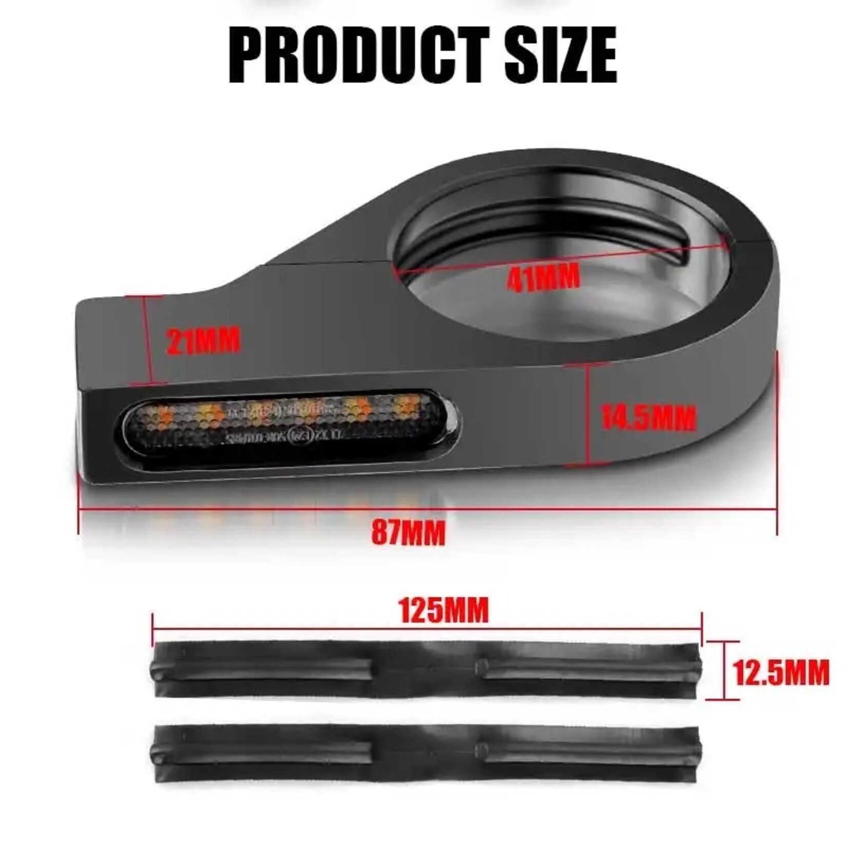Accessori Italy Voorvork verlichting 2 Stuks Universele Voor 39 Mm-41 Mm Motorfiets Vork Buizen Led Richtingaanwijzer 12V Waterdichte indicator Lamp