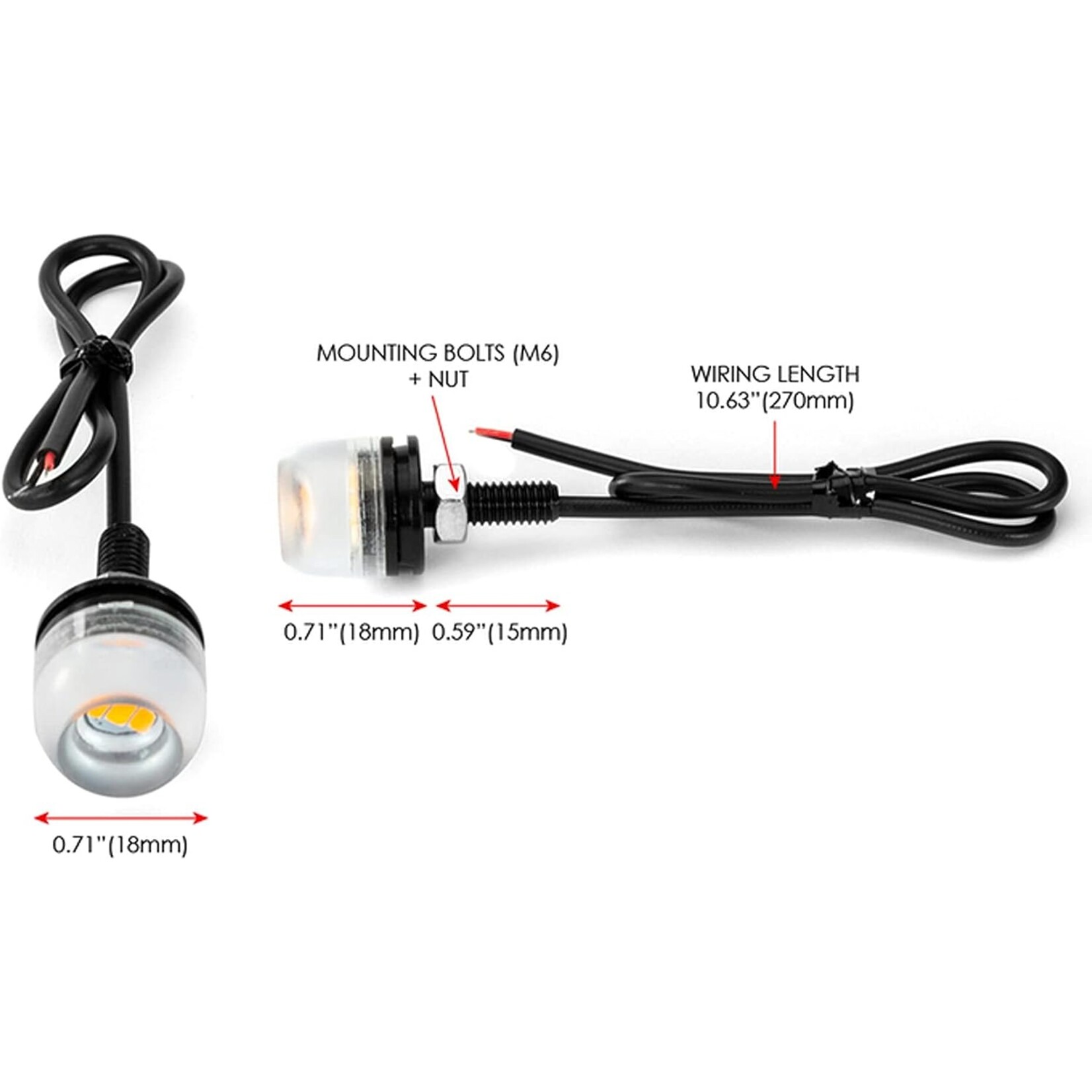 Accessori Italy Micro LED richtingaanwijzer inbouwbouten,
