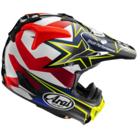 Arai MX-V Crosshelm Stripes & Stars Fluor geel