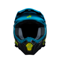 Just1 J-22 C Frontier Yellow/Fluo Blue/Carbon crosshelm