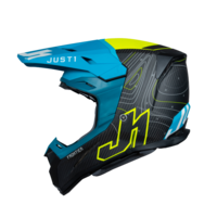 Just1 J-22 C Frontier Yellow/Fluo Blue/Carbon crosshelm