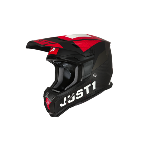 Just1 J-22 C Adrenaline Red/White Matt crosshelm