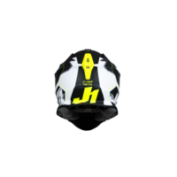 Just1 J-18 F Hexa Fluo Yellow/Black/White crosshelm
