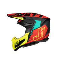 Just1 J-22 F Falcon Fluo Red/Yellow/Black Crosshelm
