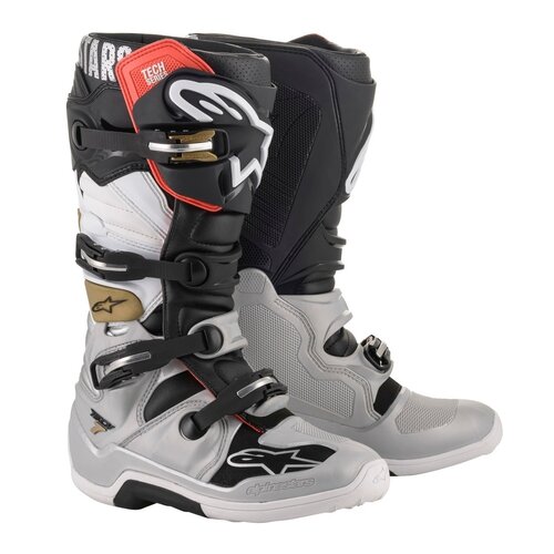 Alpinestars Crosslaarzen Tech 7 Black/Silver/White/Gold