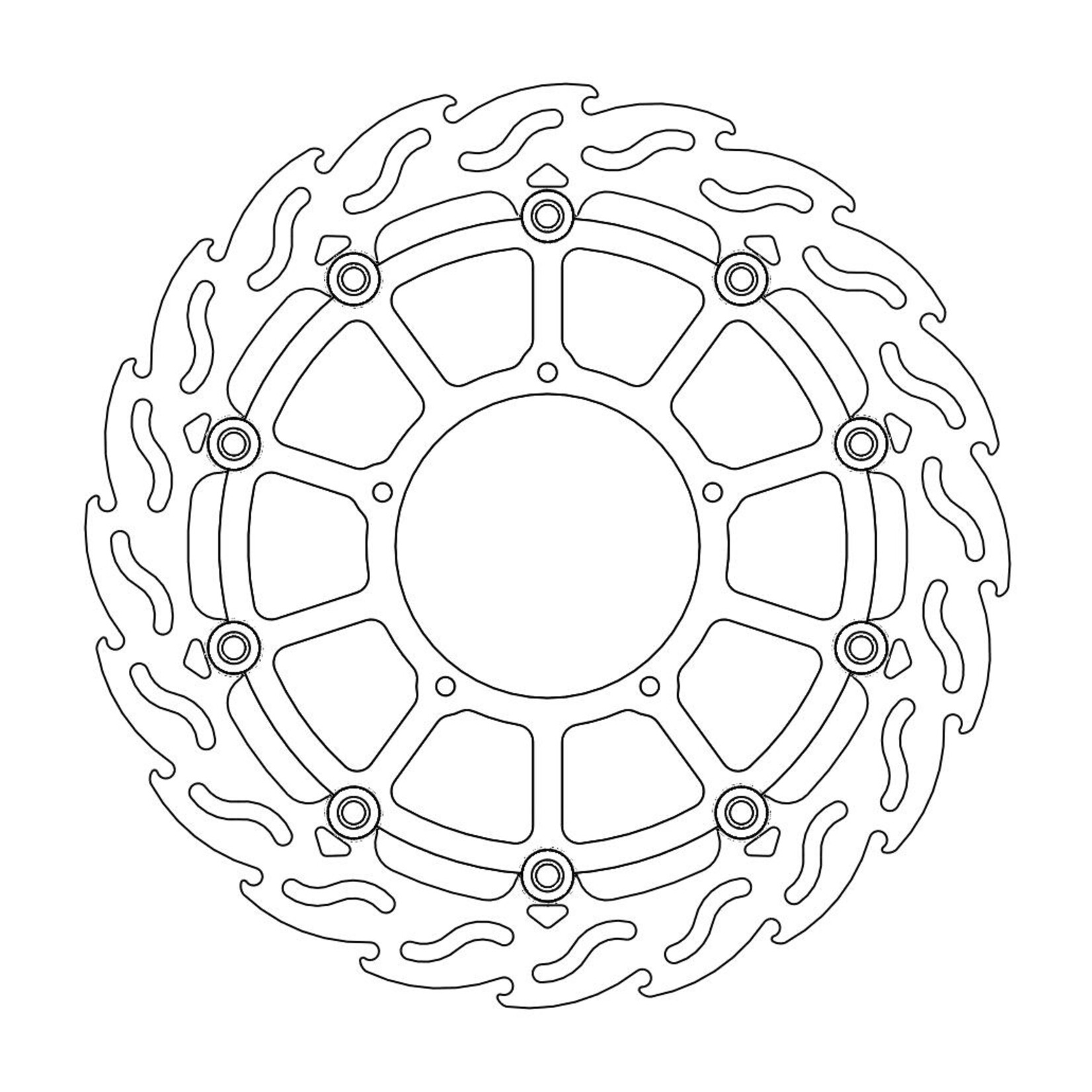 Motomaster  Supermoto Racing 320mm Remschijf Aprilia SXV 112227