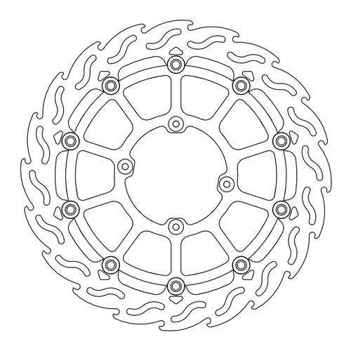 Motomaster  Supermoto Racing 320mm Remschijf Honda CR 125 250 500 XR 250 400 600 650 112231