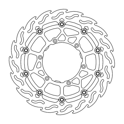 Motomaster  Supermoto Racing 320mm Remschijf Yamaha WR 250 450 Fantic XEF 112338