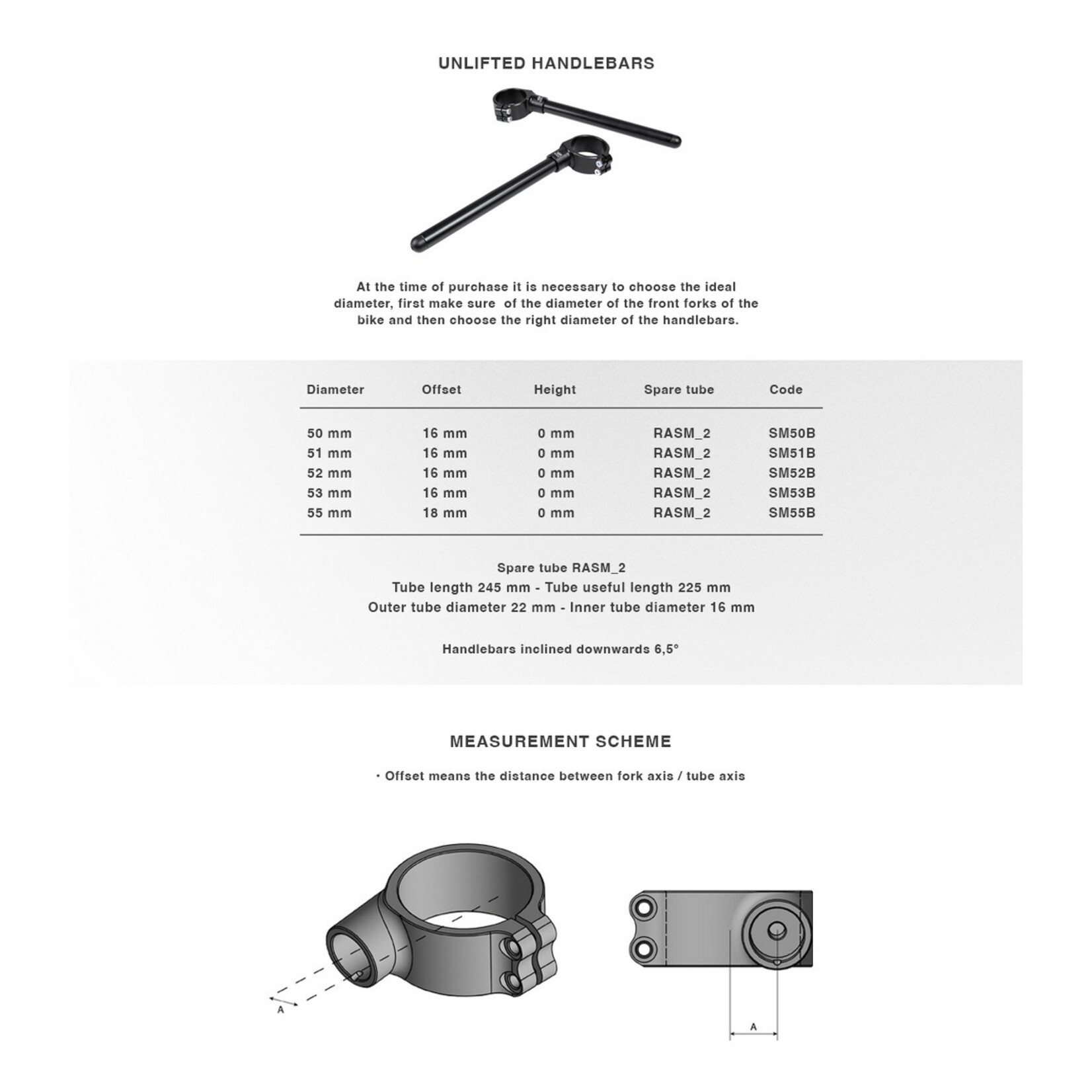 Bonamici Racing Clip-ons diameter 52mm