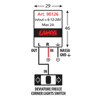 Lampa  Flasher, elektronisch knipperapparaat voor Led-knipperlichten - 6/12/24V - 2A