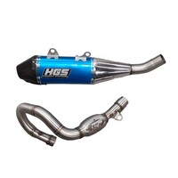 HGS Exhaust Systems 4T Compleet uitlaatsysteem KTM450 SX-F 19-22 Blue Carbon