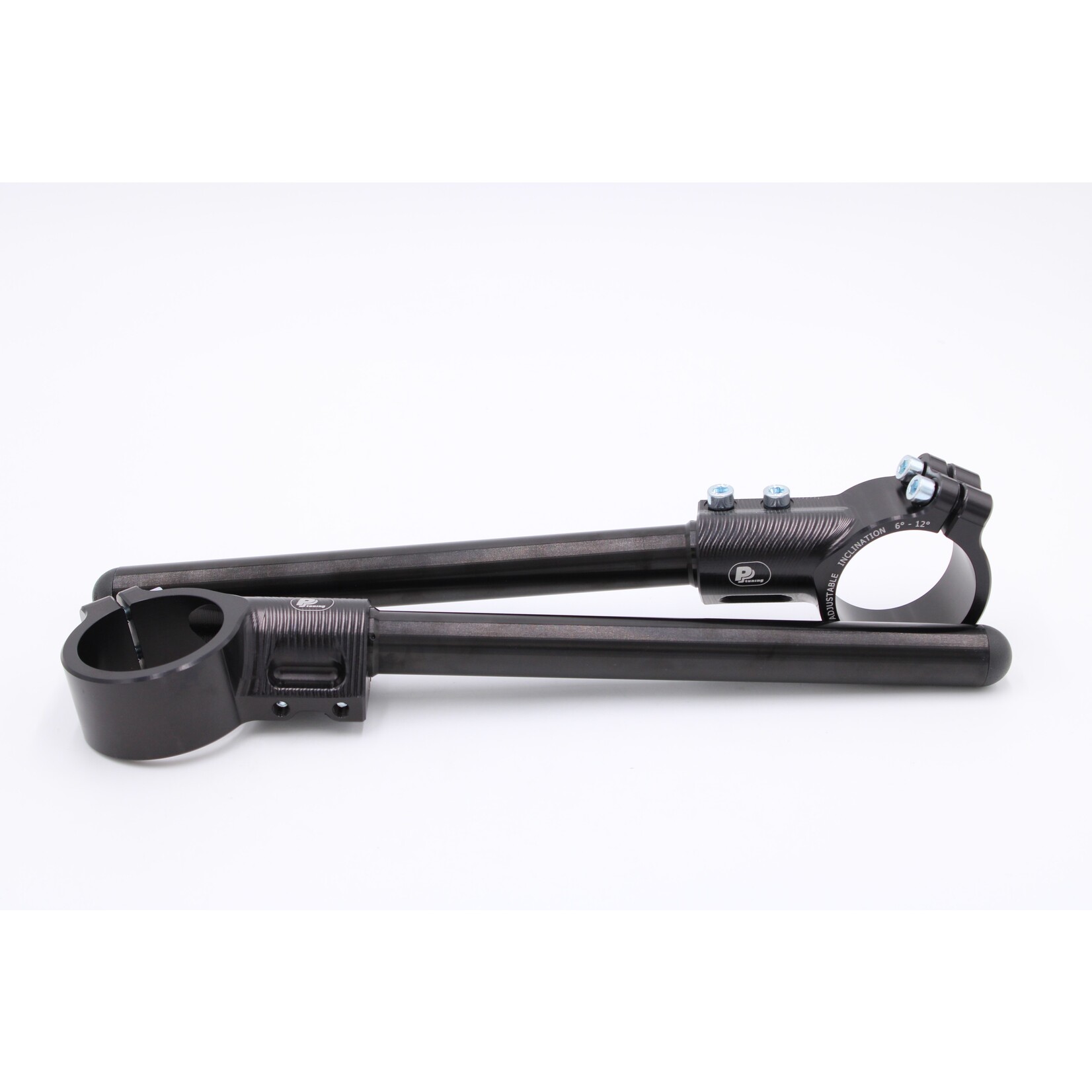 PP Tuning Clip-Ons Handlebars 50mm Clip-Ons Handlebars 50mm Tmet verstelbare greephelling, Offset 12 mm, zwart, type AGO
