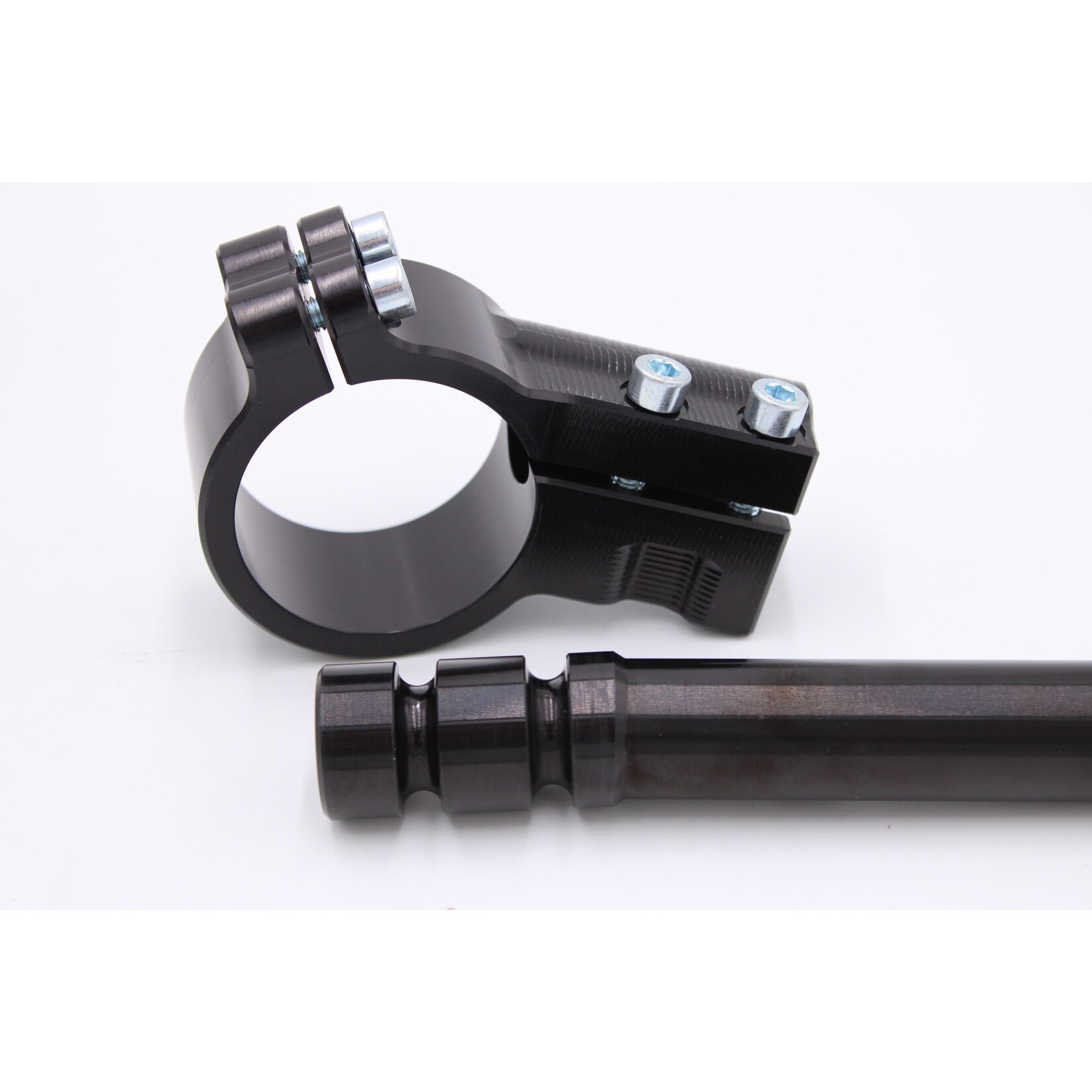 PP Tuning Clip-Ons Handlebars 50mm Clip-Ons Handlebars 50mm Tmet verstelbare greephelling, Offset 12 mm, zwart, type AGO