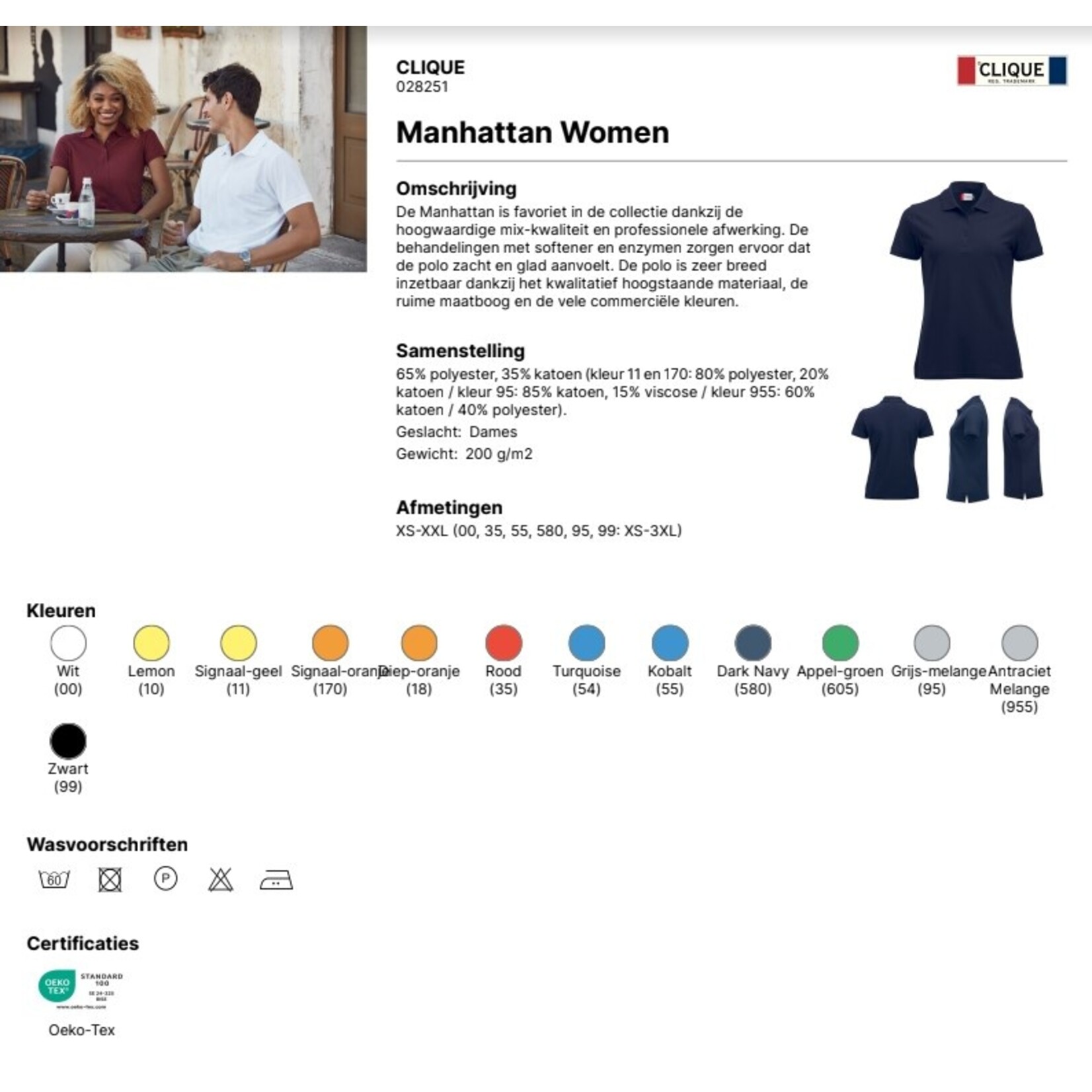 IHRO Polo Clique Manhattan Navy Blue
