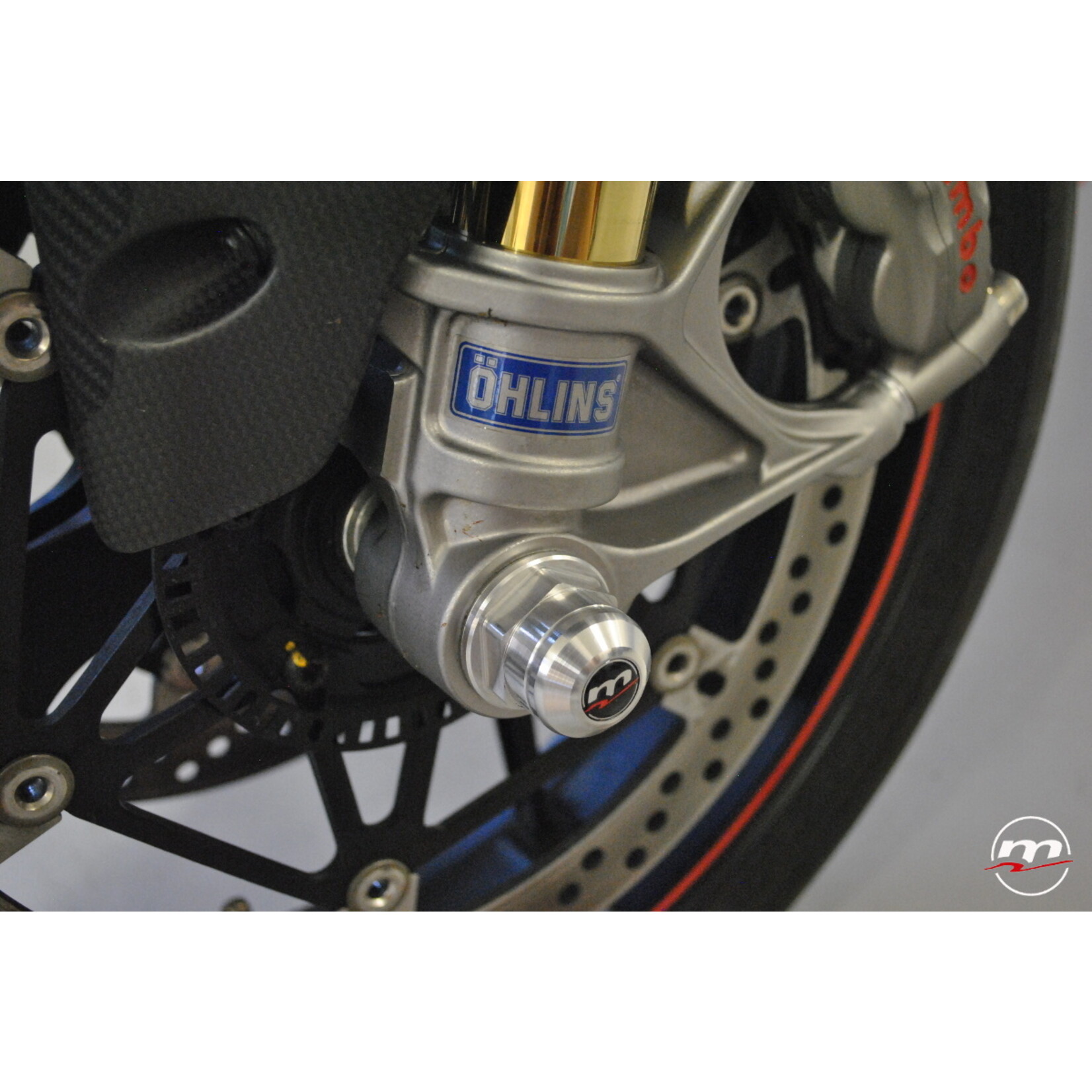 Melotti Racing Ducati V4 18-20 V2 11-20 1098 FRONT WHEEL AXLE SLIDERS - BLACK