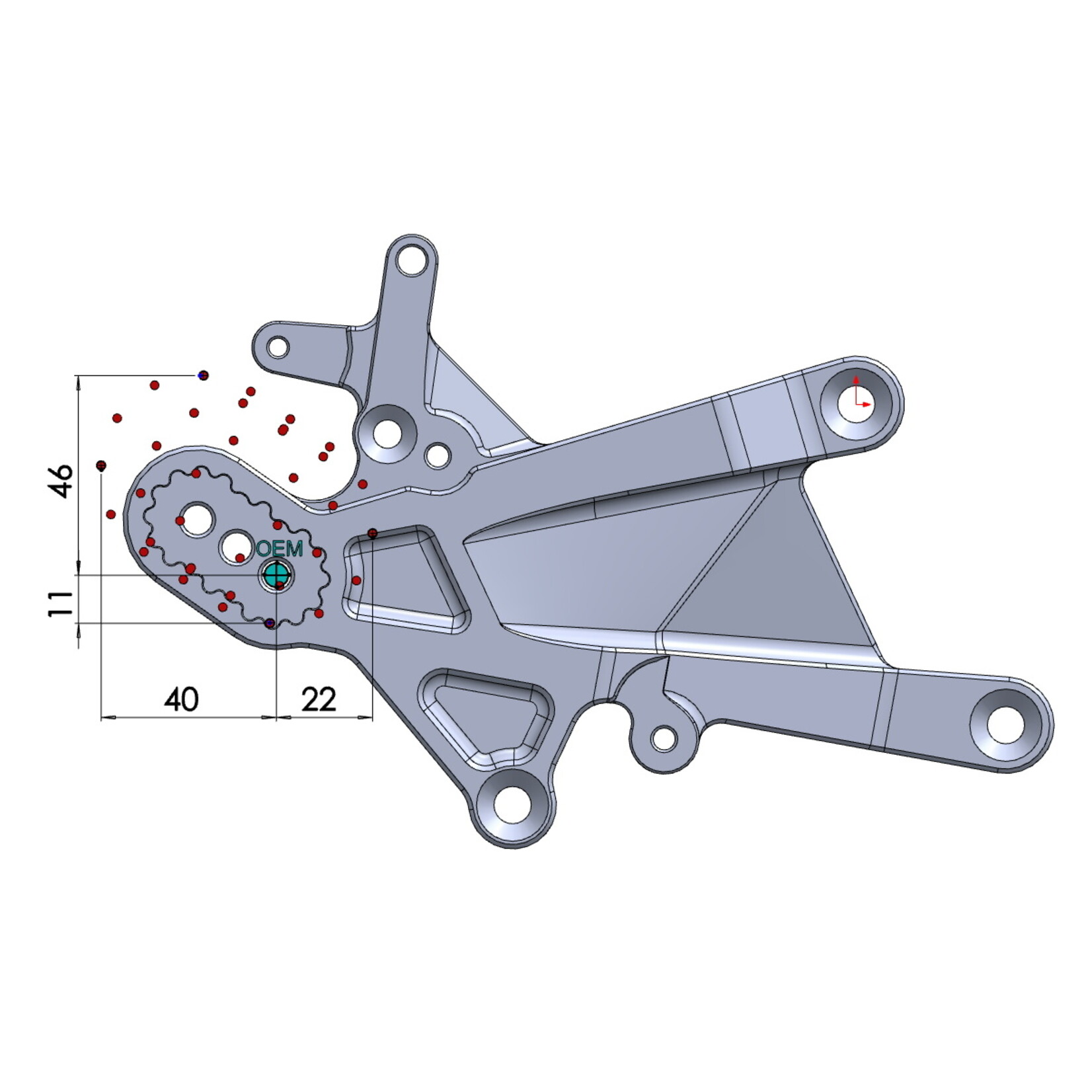 PP Tuning Volledig instelbare rearset Ducati Panigale V4 / S / V4R (2025-)