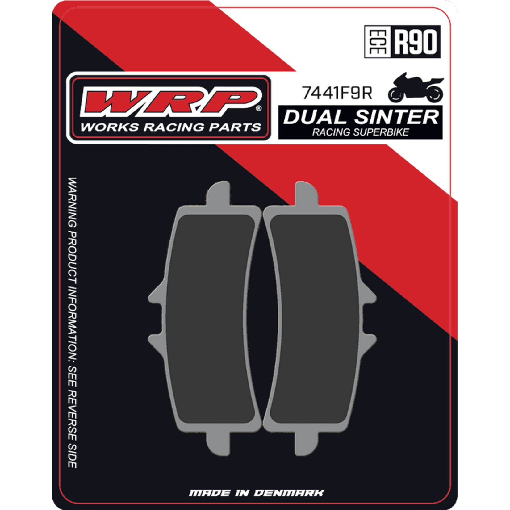 WRP Brake Pads Dual Sinter DS Racing Superbike 7441 F9R