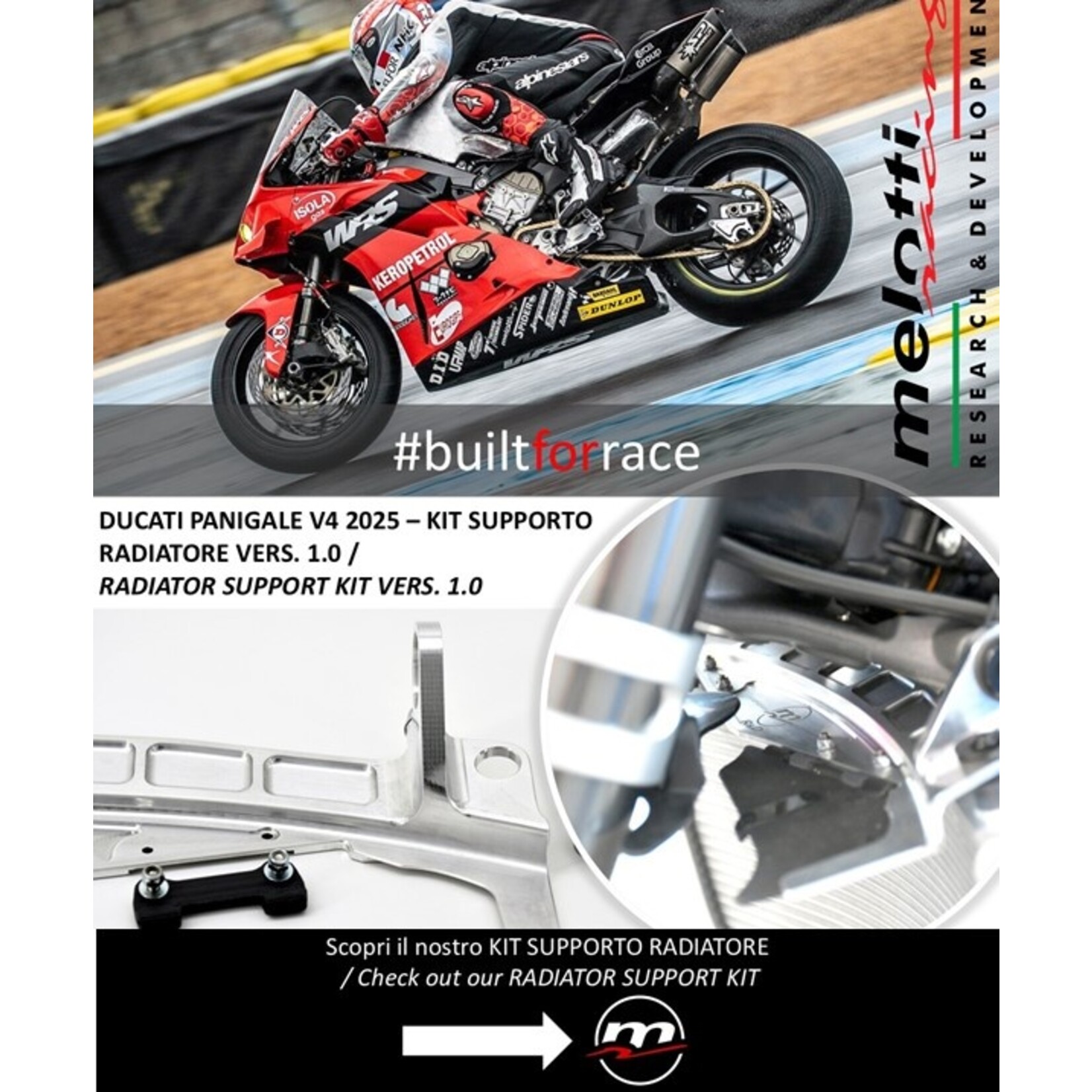 Melotti Racing WATER-OLIE RADIATOR stuen montage set – versie 1.0