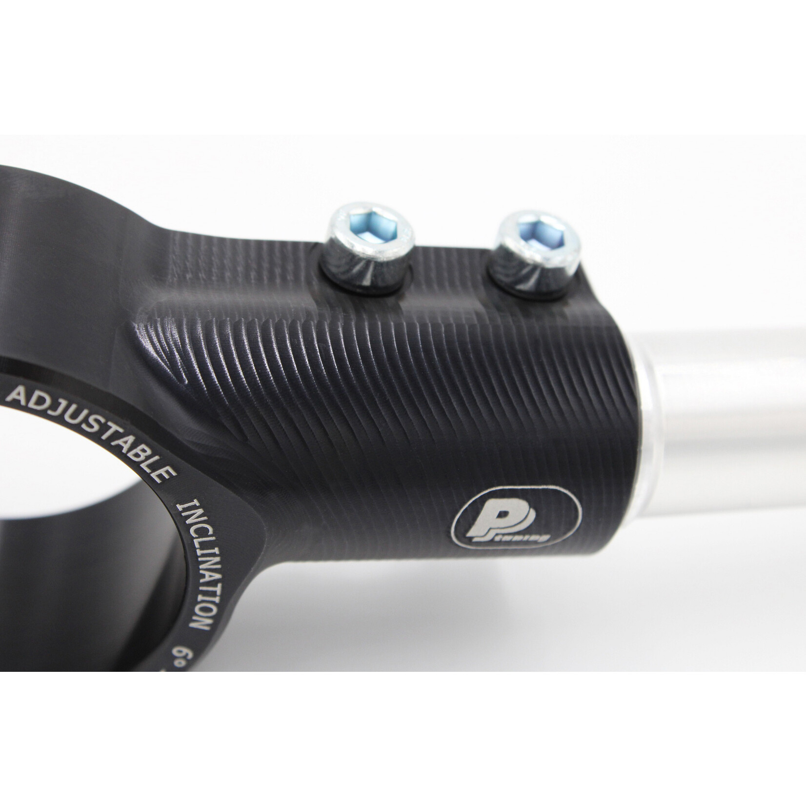 PP Tuning Motorcycle clip‑on handlebars Ø 55 mm, with adjustable grip inclination, Offset 12mm,black, type AGO – art.nr. 55AGO