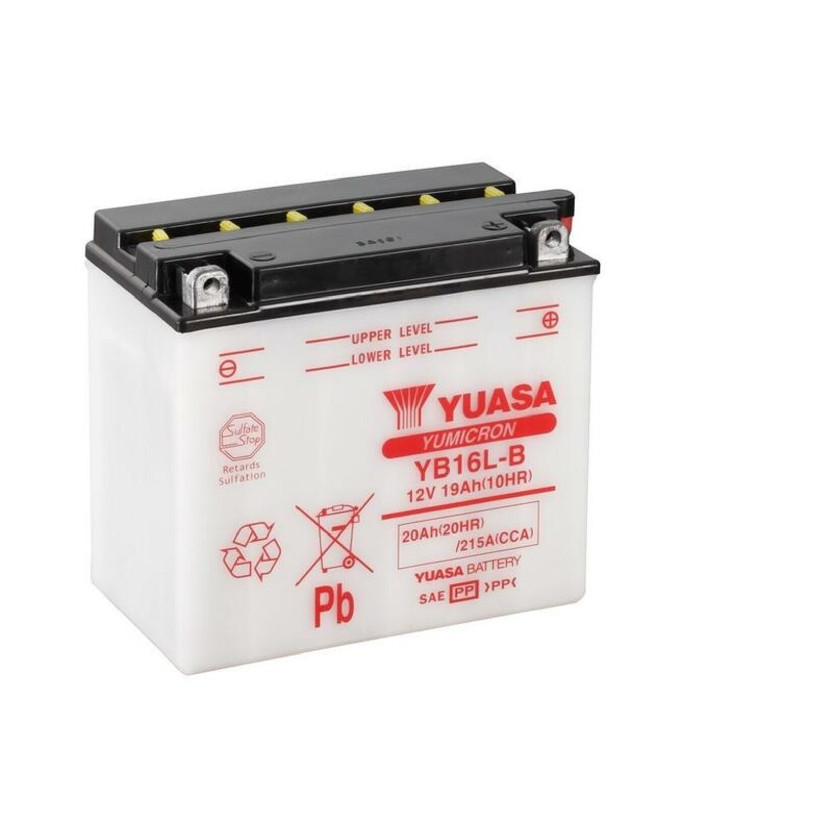 YUASA Accu Conventioneel zonder zuurpakket - YB16L-B