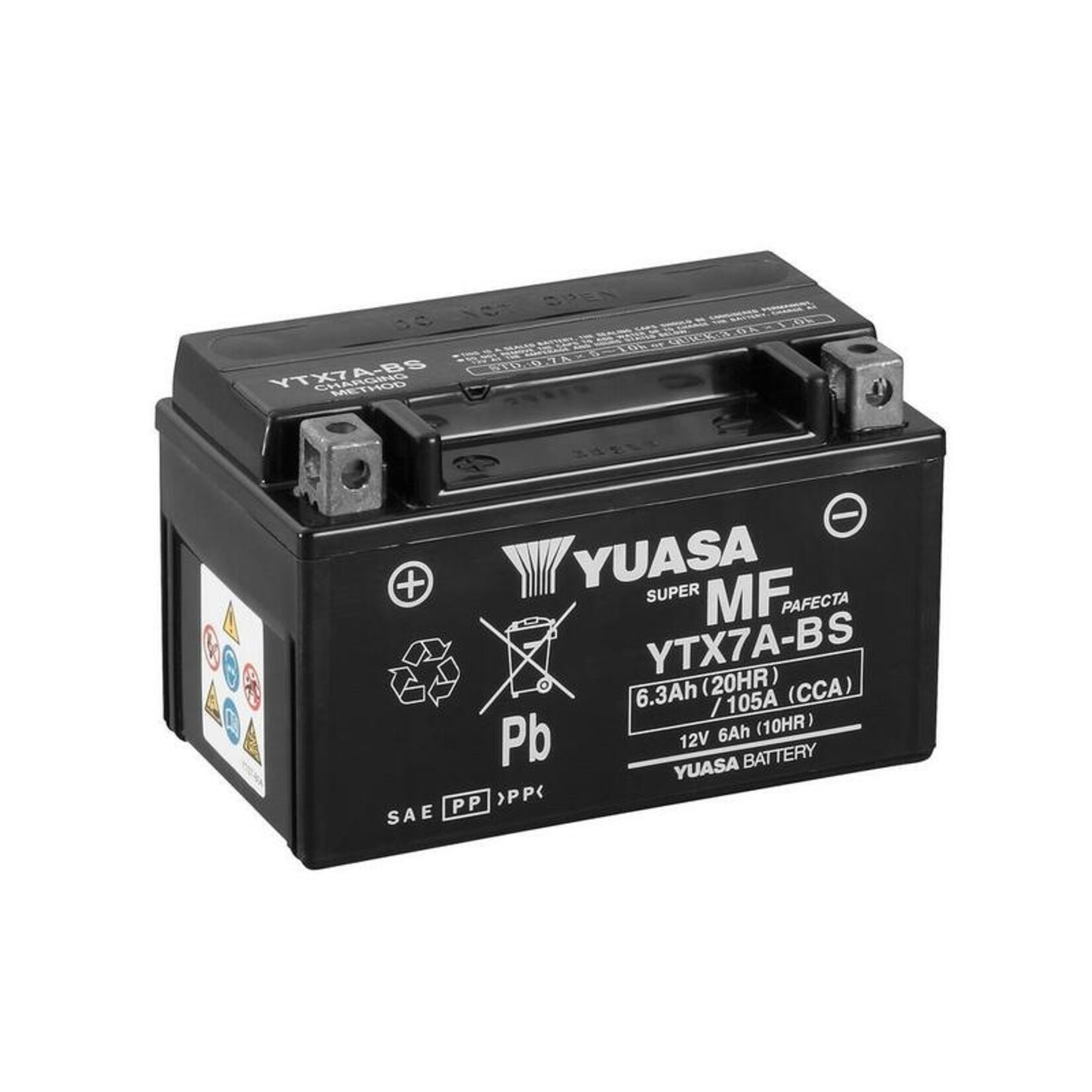 YUASA Accu Onderhoudsvrij met zuurpakket - YTX7A-BS
