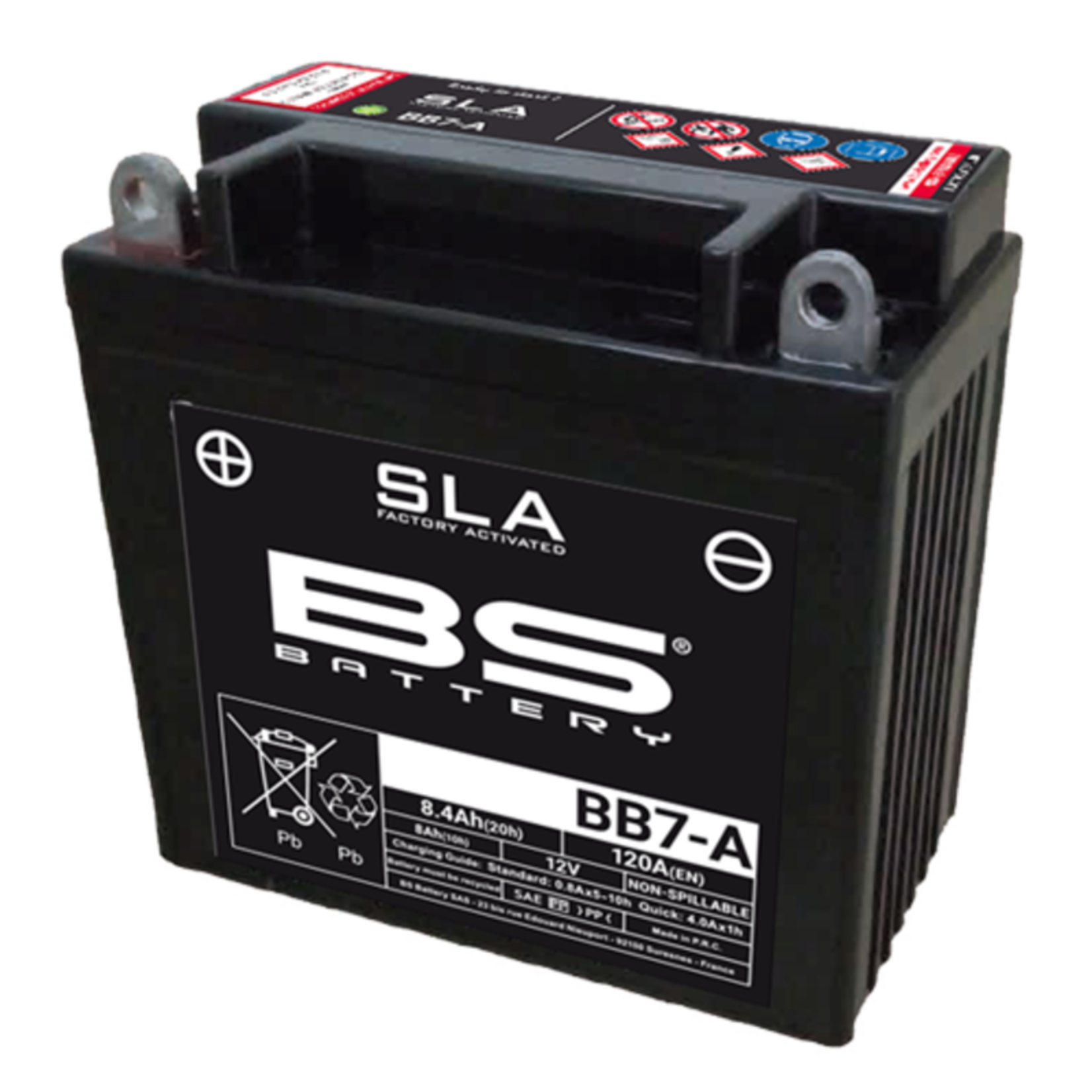 BS BATTERY Accu BB7-A SLA onderhoudsvrij af-fabriek geactiveerd