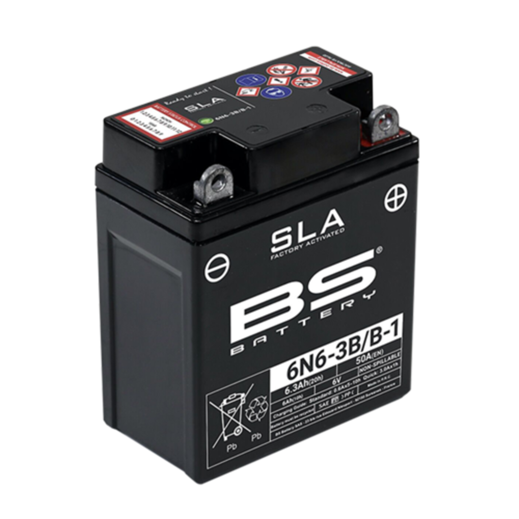 BS BATTERY SLA Accu Onderhoudsvrij af-fabriek geactiveerd - 6N6-3B/B-1