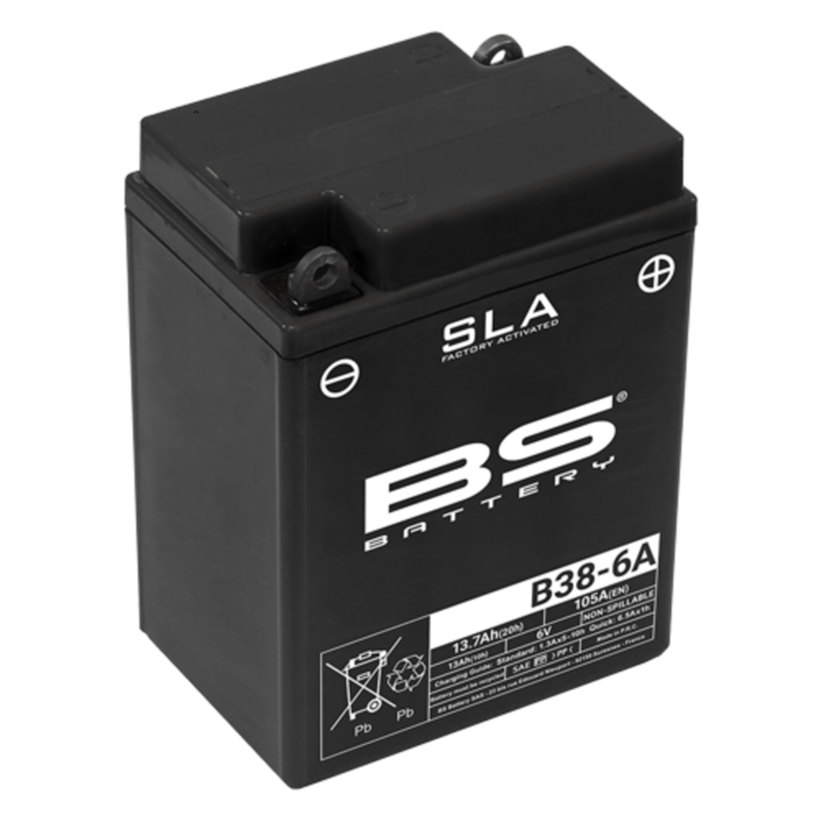BS BATTERY SLA Accu Onderhoudsvrij af-fabriek geactiveerd - B38-6A