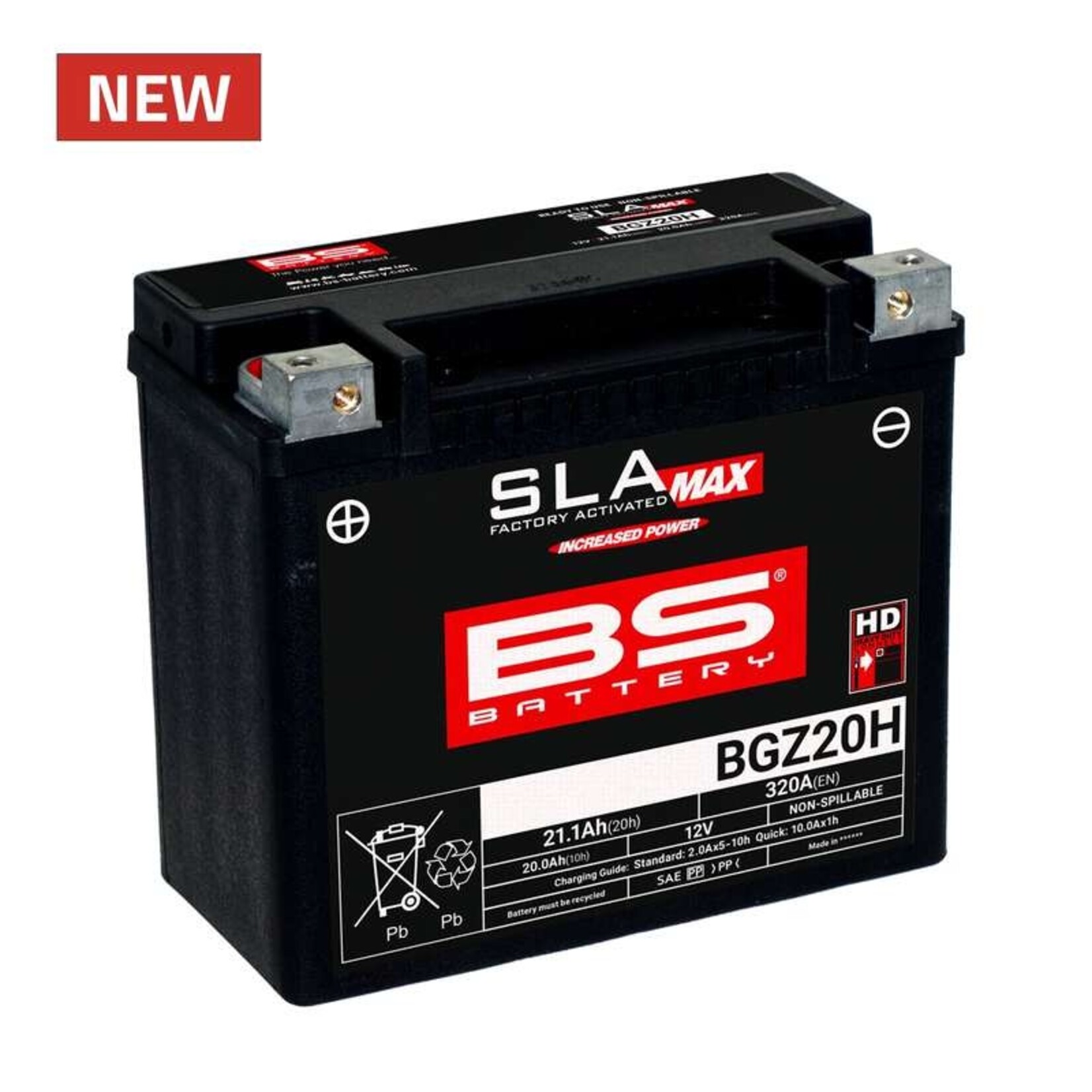 BS BATTERY Accu SLA Max onderhoudsvrije batterij - BGZ20H