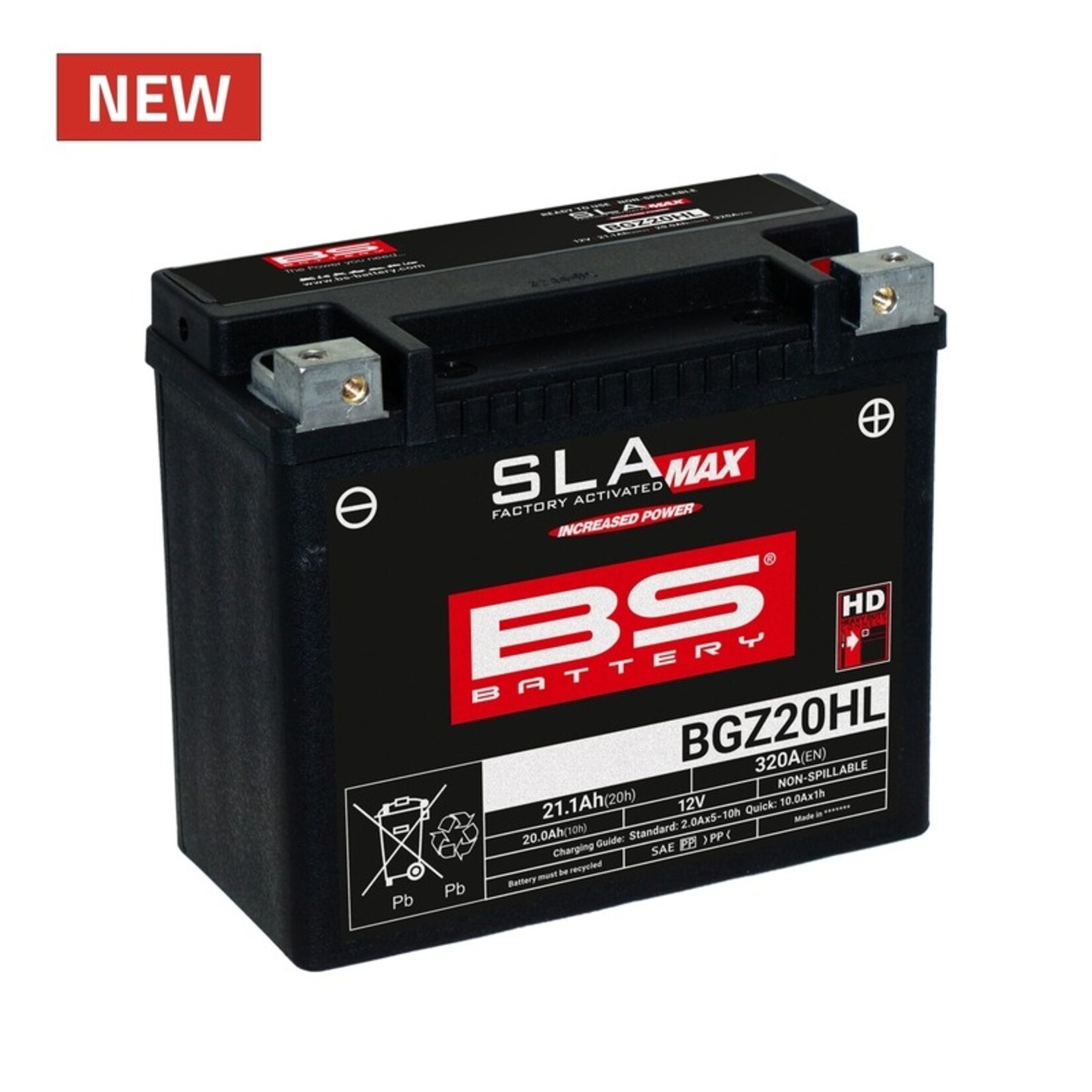 BS BATTERY Accu SLA Max onderhoudsvrije batterij - BGZ20HL