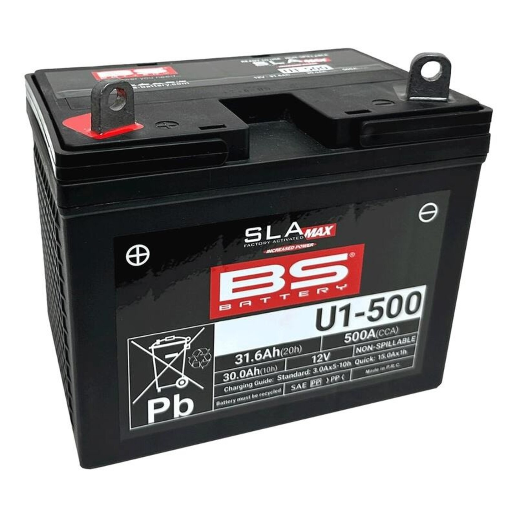 BS BATTERY Accu SLA Max onderhoudsvrije batterij - U1-500 FA