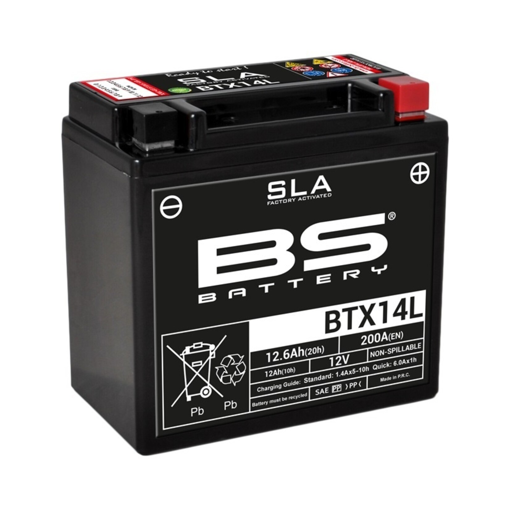 BS BATTERY SLA Accu Onderhoudsvrij - BTX14L