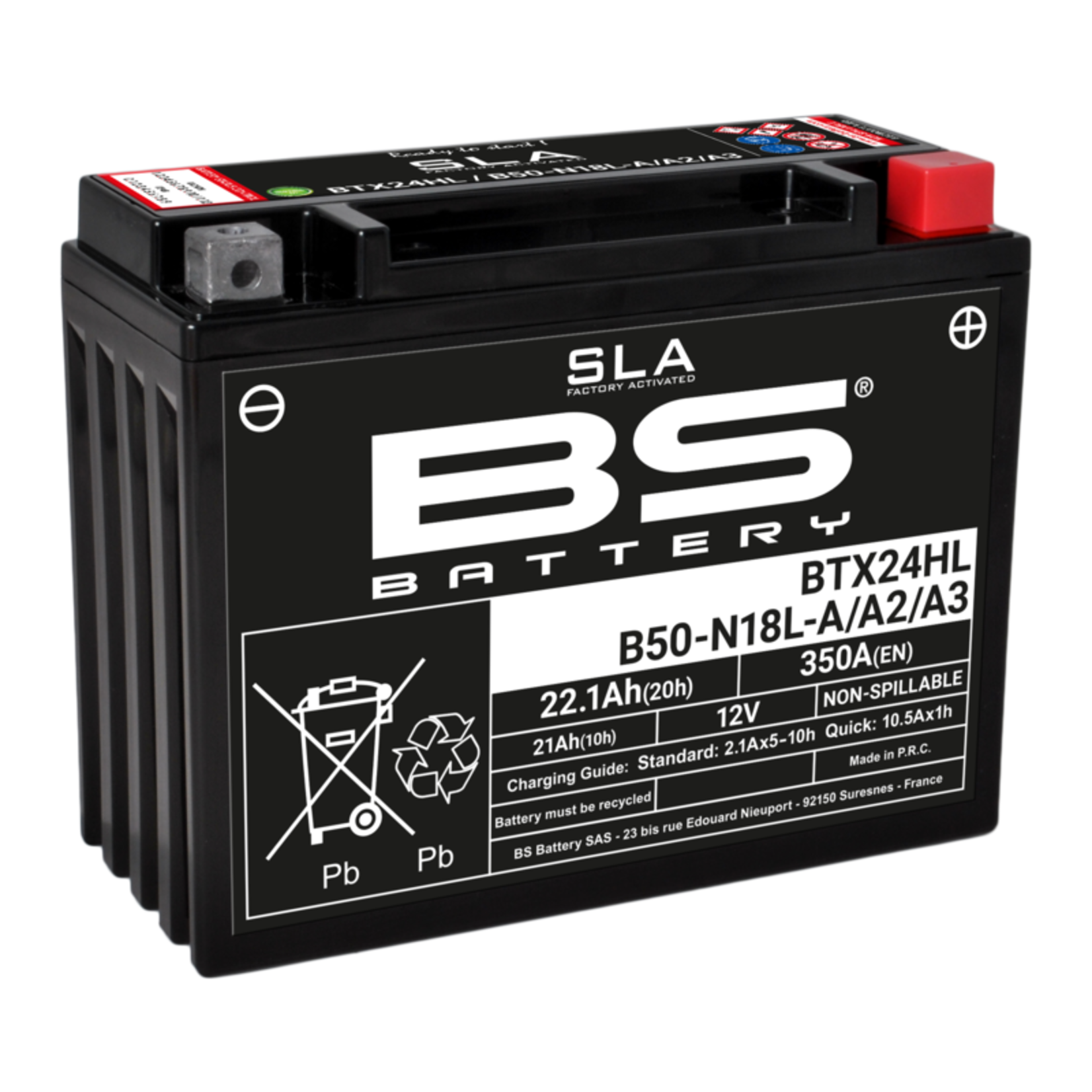 BS BATTERY SLA Accu Onderhoudsvrij - BTX24HL/B50-N18L-A/A2/A3