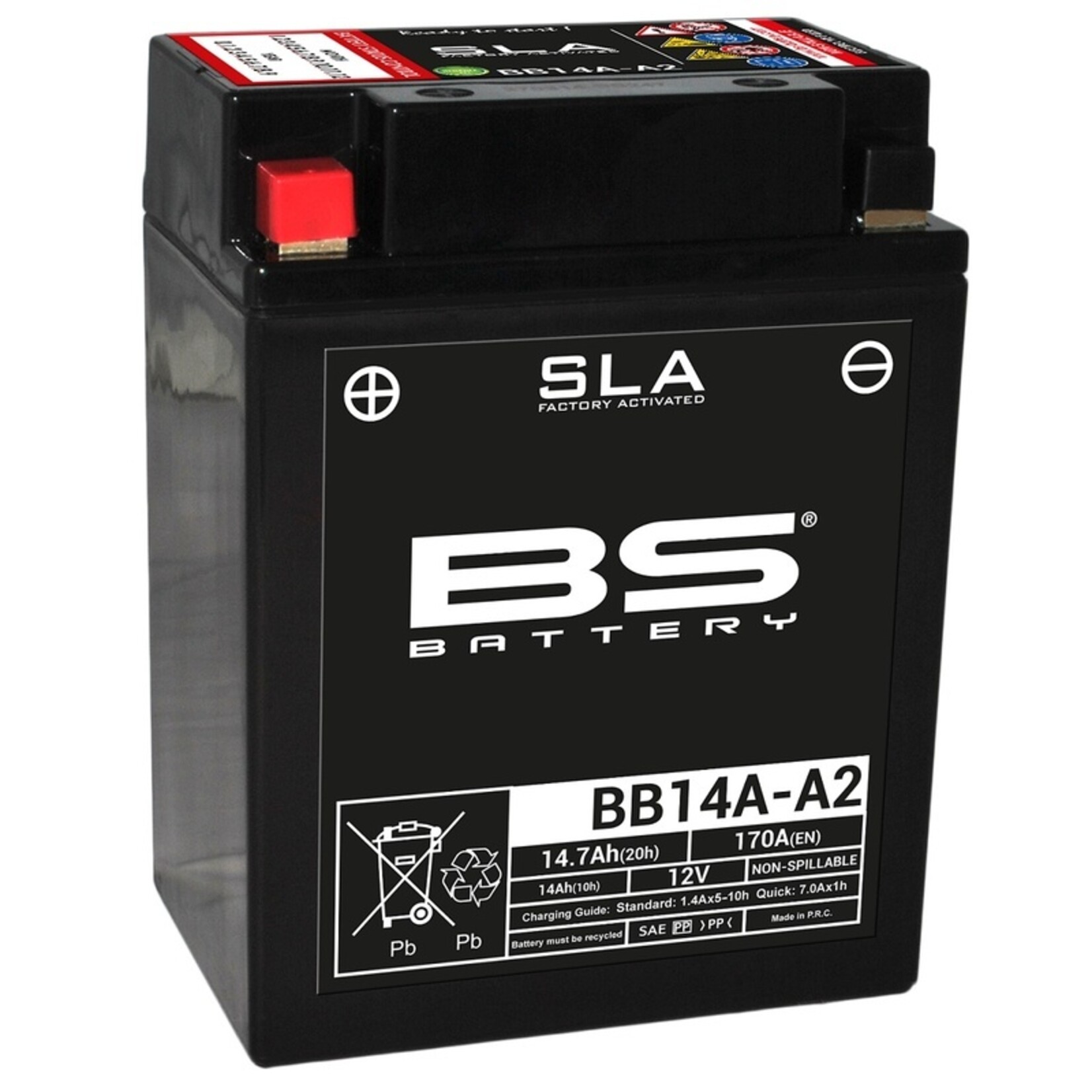 BS BATTERY SLA Accu Onderhoudsvrij - BB14A-A2
