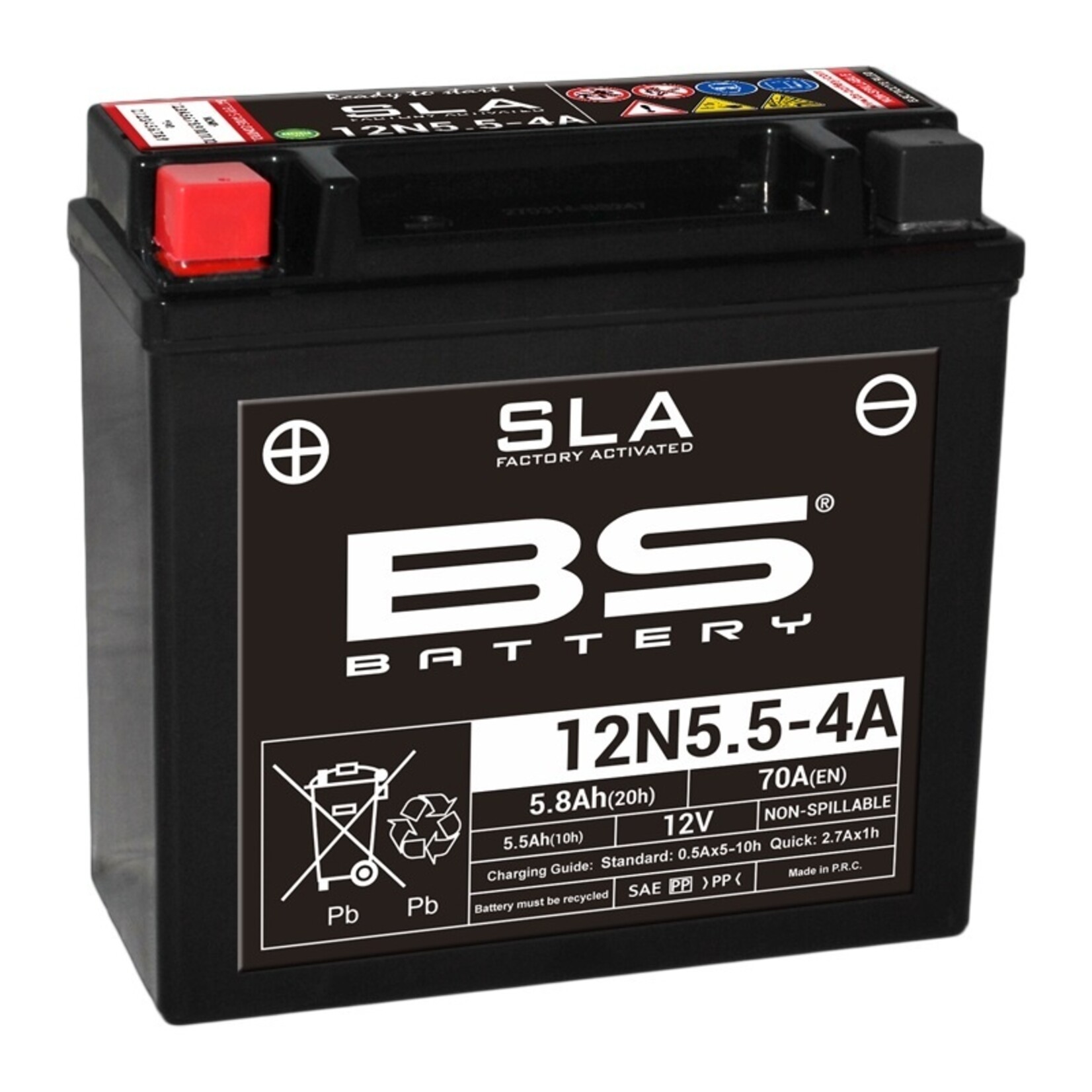 BS BATTERY SLA Accu Onderhoudsvrij - 12N5.5-4A/4B