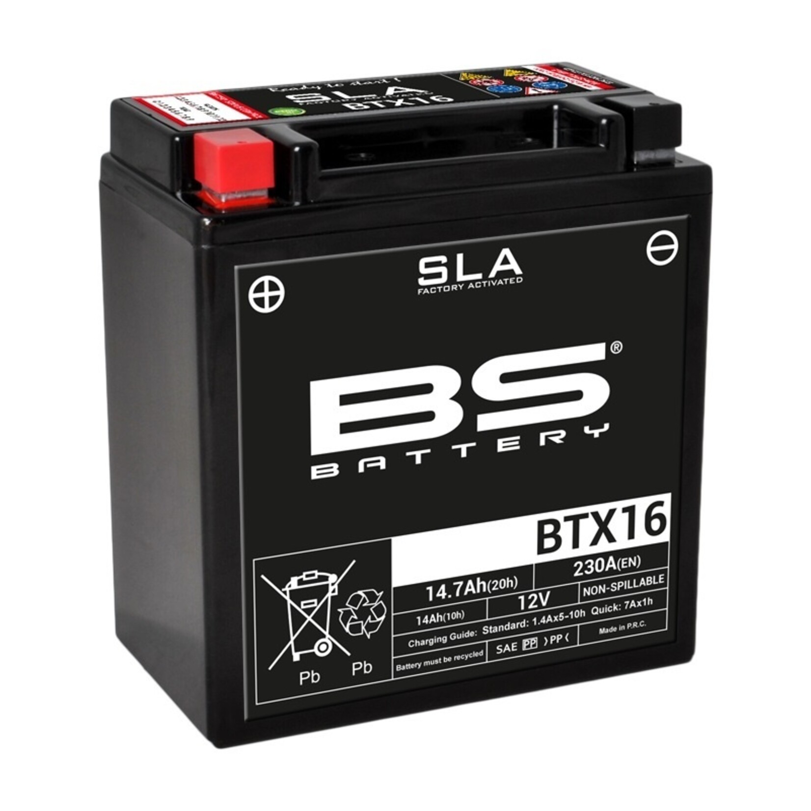 BS BATTERY SLA Accu Onderhoudsvrij - BTX16