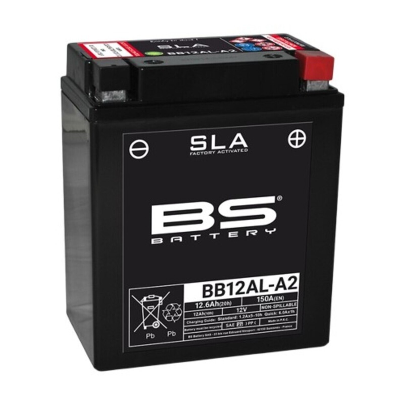 BS BATTERY SLA Accu Onderhoudsvrij - BB12AL-A2