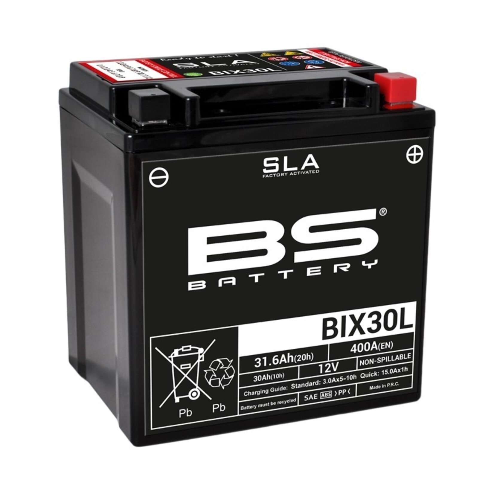 BS BATTERY SLA Accu Onderhoudsvrij - BIX30L