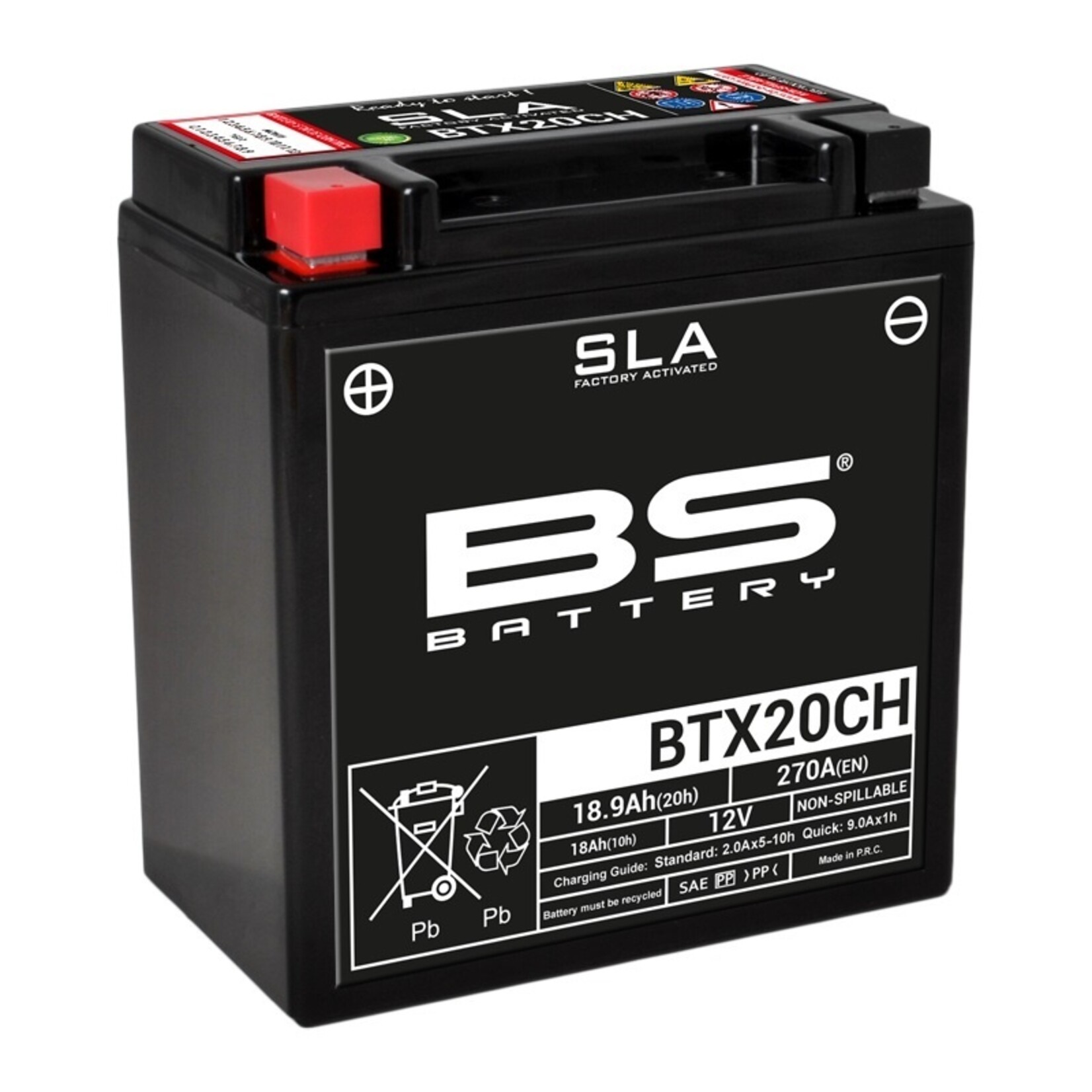 BS BATTERY SLA Accu Onderhoudsvrij - BTX20CH