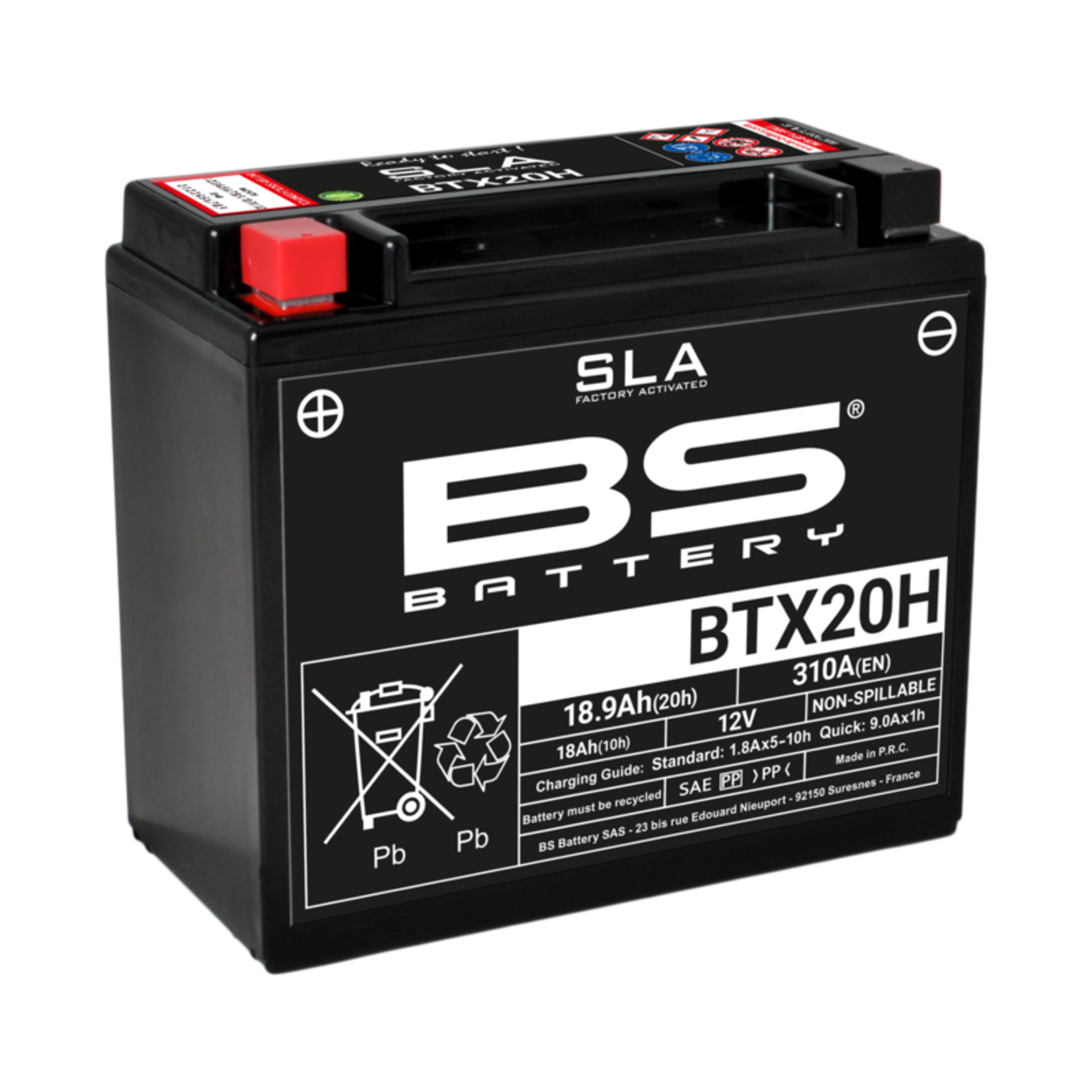 BS BATTERY SLA Accu Onderhoudsvrij - BTX20H
