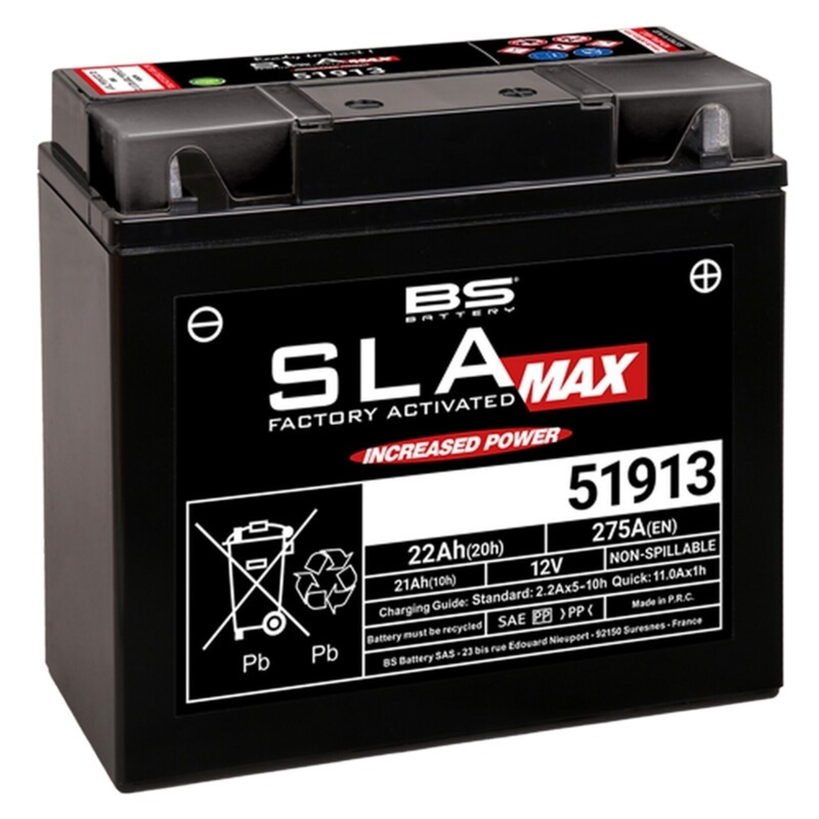 BS BATTERY SLA Max Accu Onderhoudsvrij - 51913