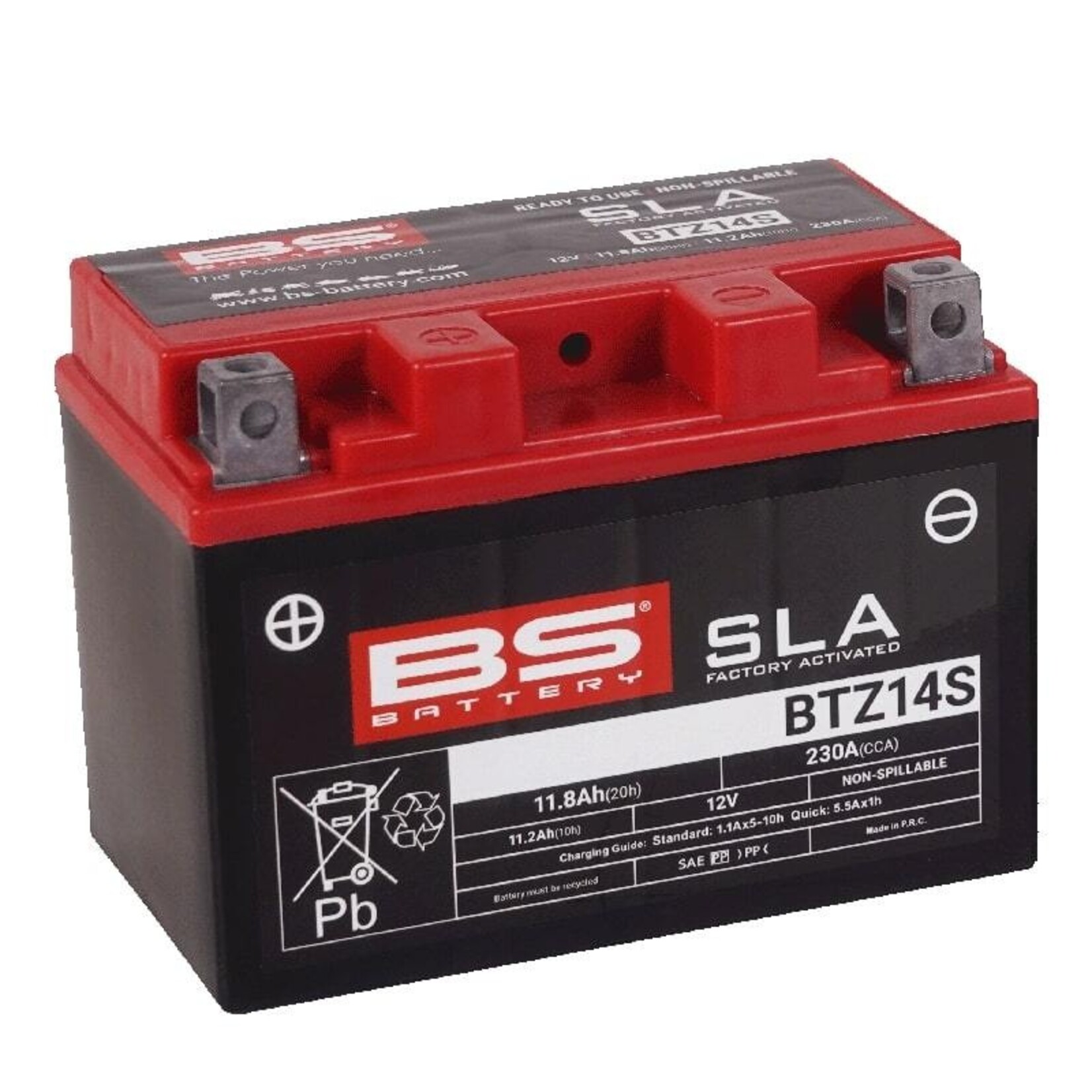 BS BATTERY SLA Accu Onderhoudsvrij - BTZ14S