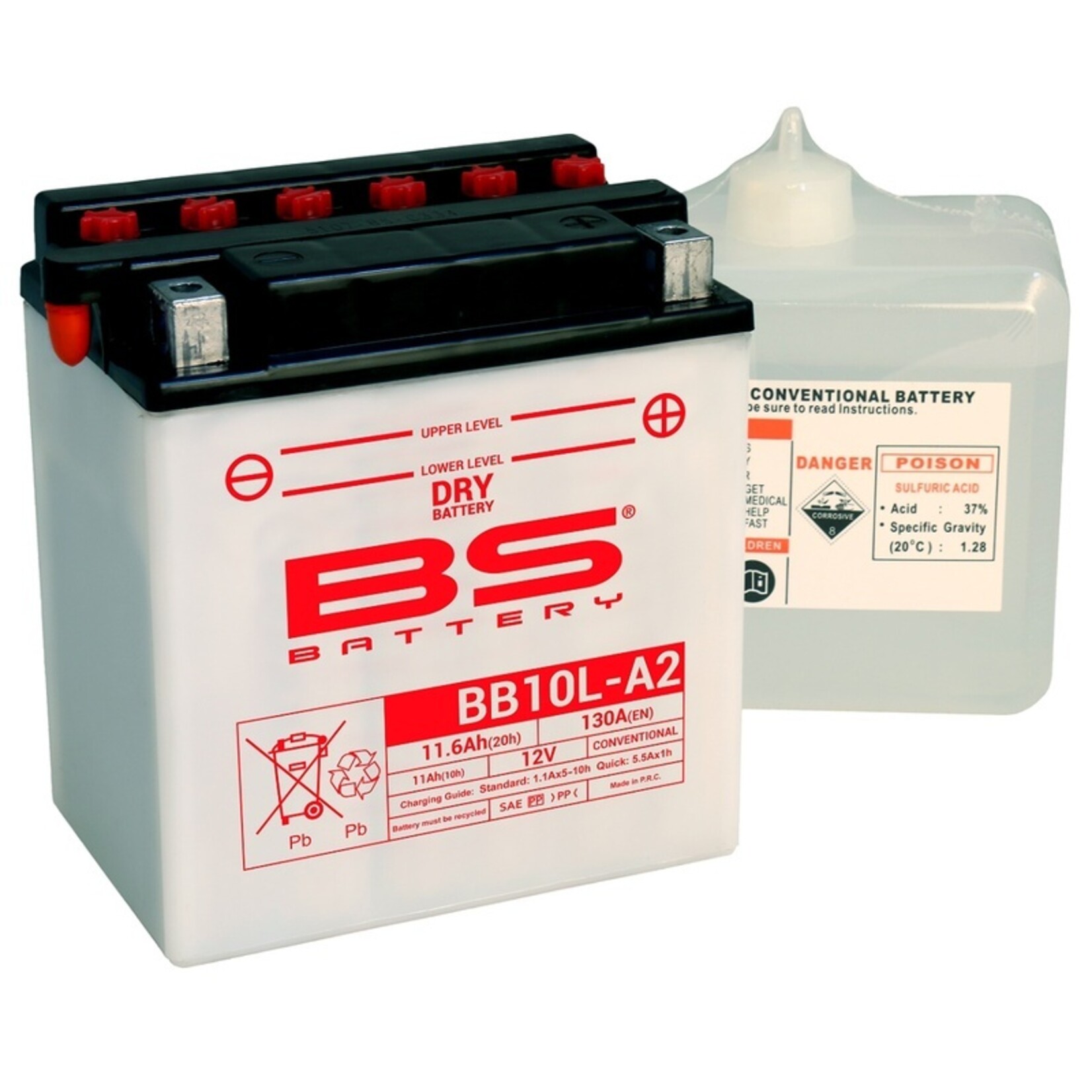 BS BATTERY Accu High performance met zuurpakket - BB10L-A2