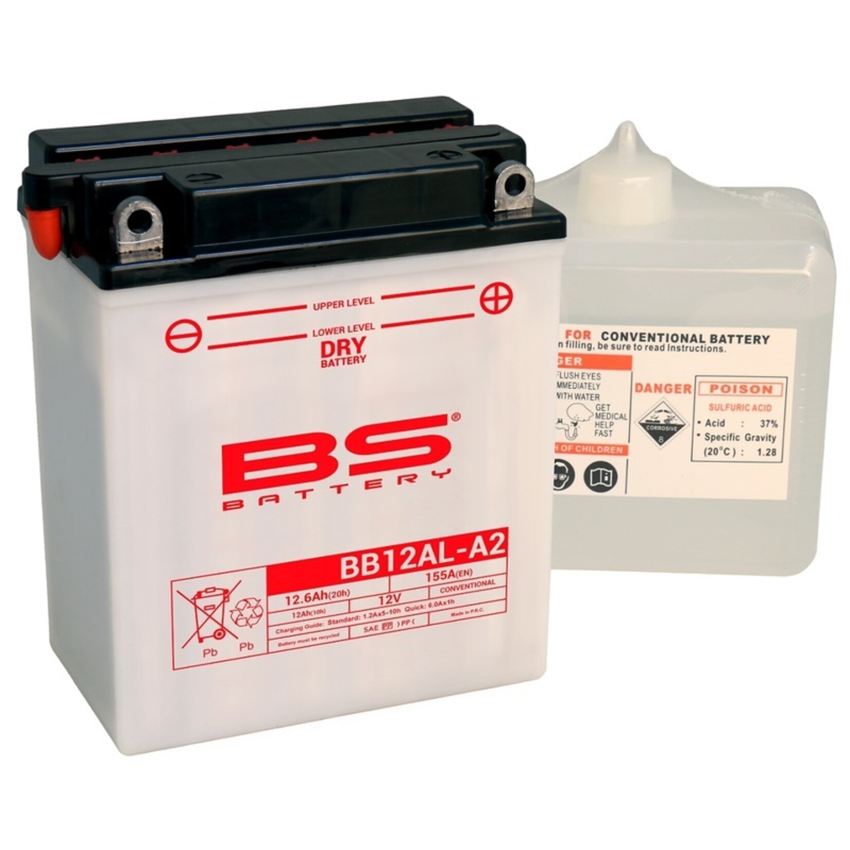 BS BATTERY Accu High performance met zuurpakket - BB12AL-A2
