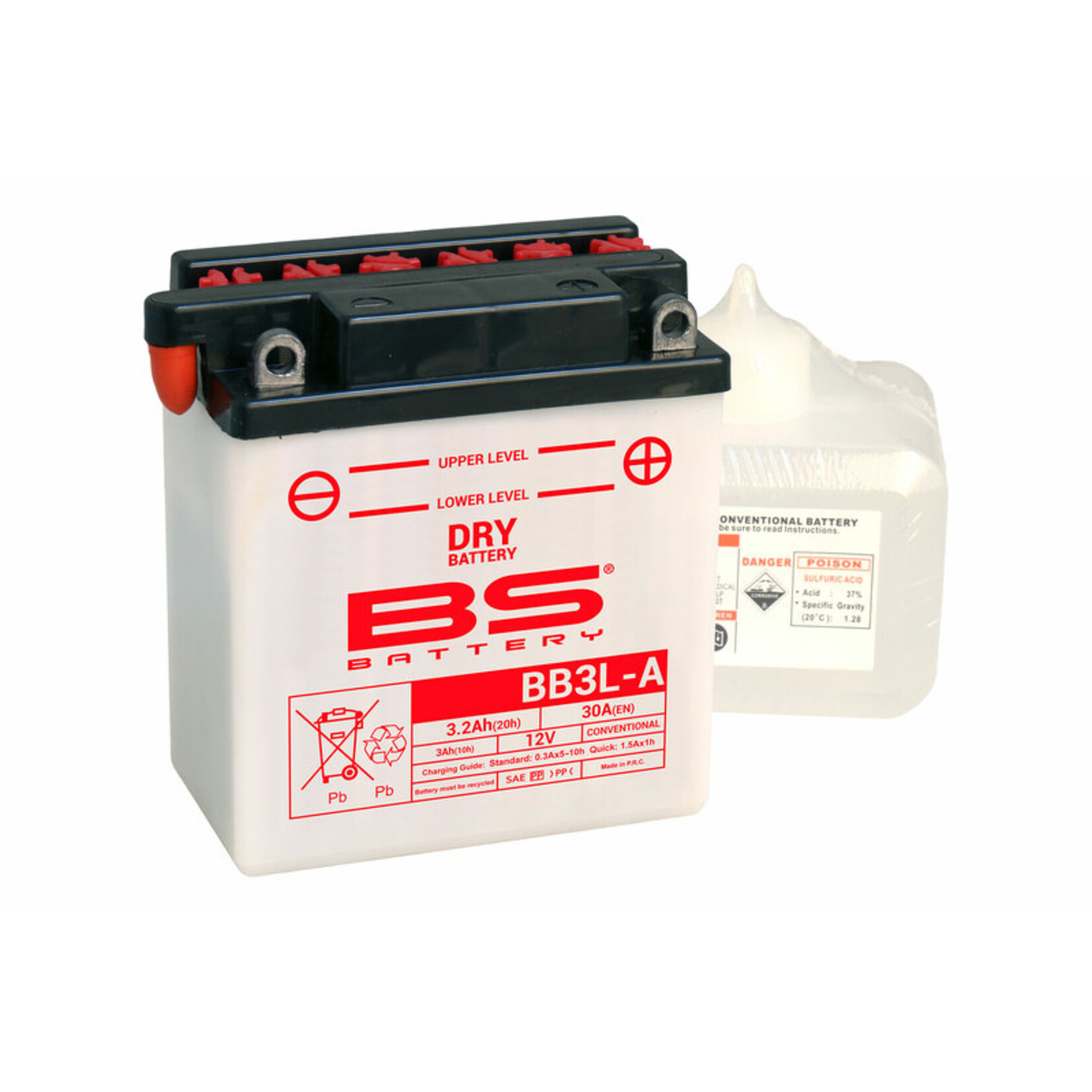 BS BATTERY Accu High performance met zuurpakket - BB3L-A